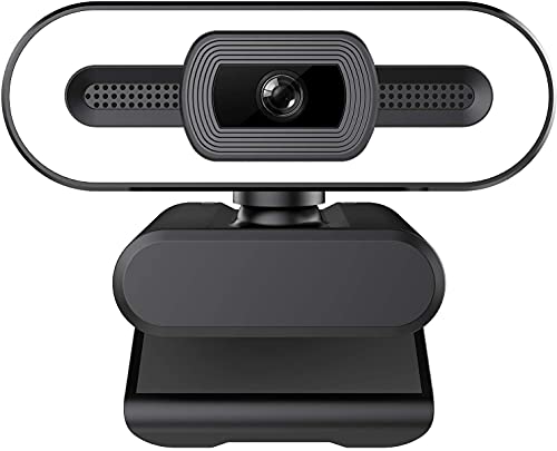 PC Webcam for Streaming HD 1080P, Free Traveler USB Pro Computer Web Camera Video Cam for Mac Windows Laptop Conferencing Gaming with Microphone & Ring Light
