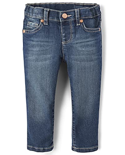 Baby Girls and Toddler Girls Basic Skinny Jeans, Blues Wash, 18-24 MONTHS