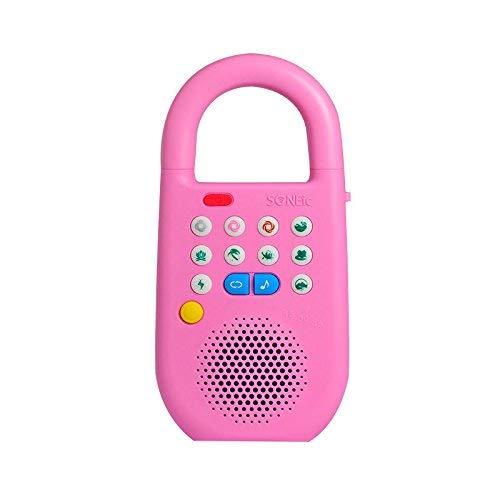 '- Travel Sleep, Relax and Focus Sound Machine. 10 Soothing White Noise and Natural Sound Tracks and 7 Baby Lullaby Tracks, with Timer Option - Pink