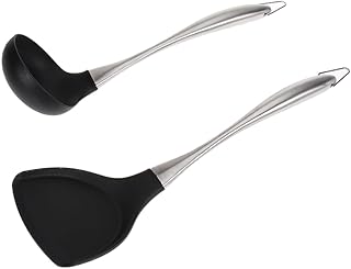 2-Piece Stainless Steel Wok Spatula and Spoon Set