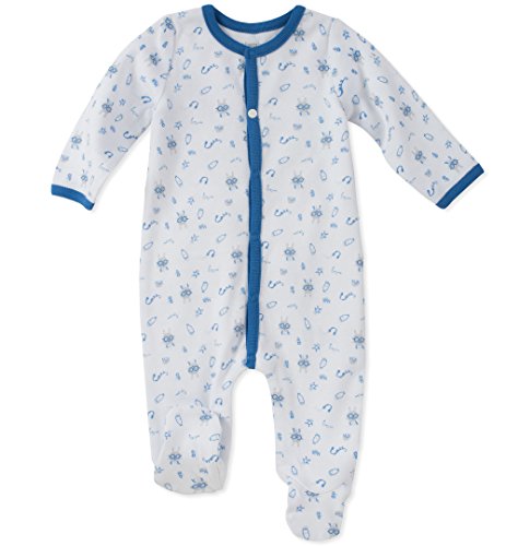 Baby Footie Boys, Print Blue, 3-6 Months