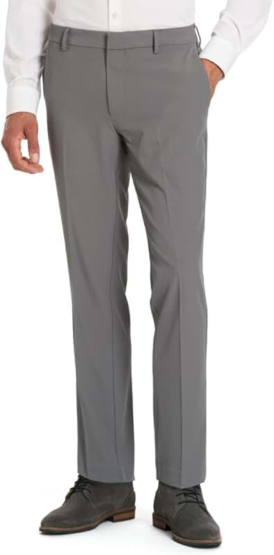 Men's Slim Fit Flat Front Dress Pants