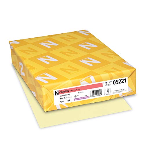 Classic Linen Ivory Paper, 8.5 x 11, 24 lb, 500 sheets