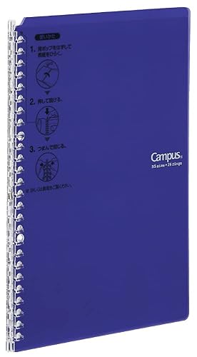 Purple B5 Ring Binder with Loose-Leaf Paper