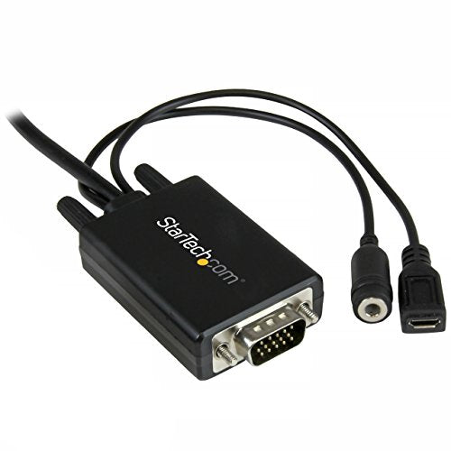10 ft 3m DisplayPort to VGA Adapter Cable with Audio - DP to VGA Converter - 1920x1200 (DP2VGAAMM3M)