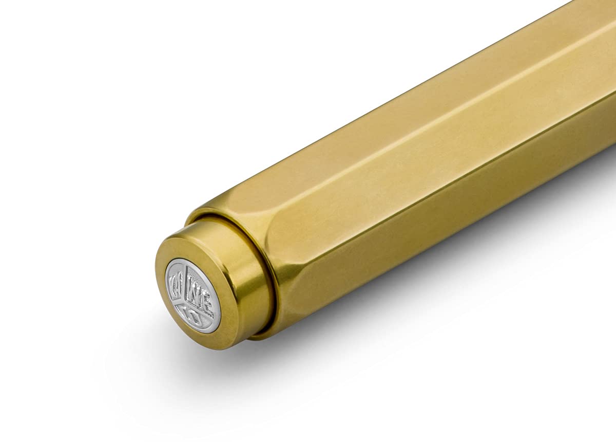 Brass Sport Retractable Ballpoint Pen in Tin Box