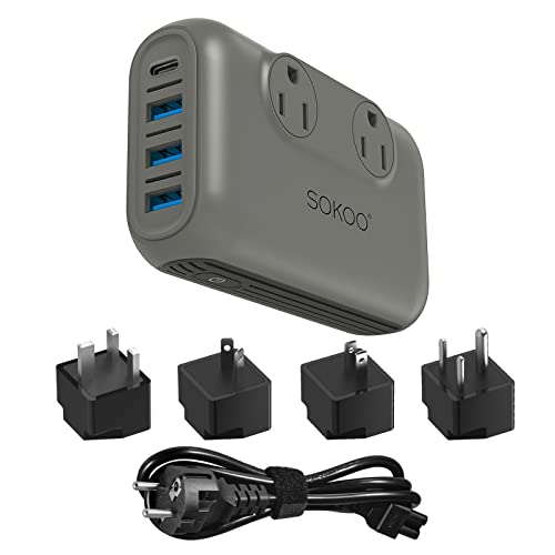 230W Voltage Converter for 100-220V to 110V, Grey