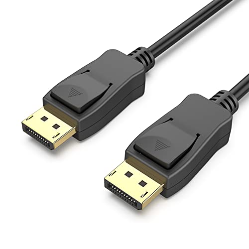 DisplayPort to DisplayPort 6 Feet Cable, DP to DP Male to Male Cable Gold-Plated Cord, Supports 4K@60Hz, 2K@144Hz Compatible for Lenovo, Dell, HP, ASUS and More