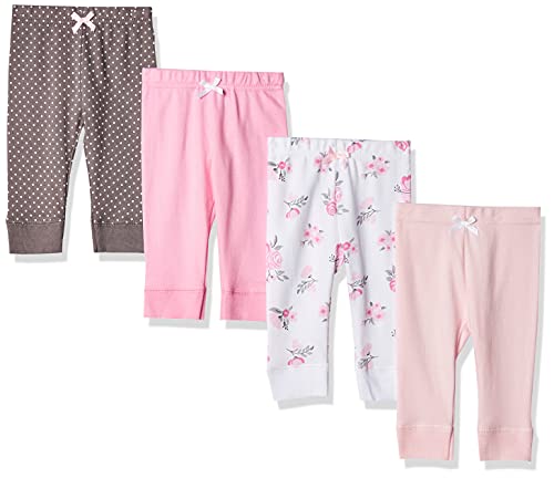 Uni   Cotton Pants and Leggings Basic Pink Floral, 0-3 Months