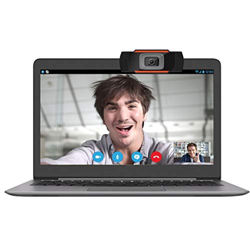 1080P HD Webcam with Microphone, Webcam for Conferencing, Laptop or Desktop Webcam, USB Computer Camera for Mac, Free-Driver Installation 2 Million Pixels