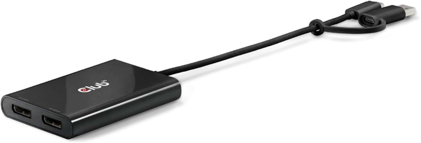 USB-C to Dual DisplayPort Video Splitter 4K60Hz