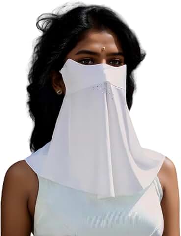 Lightweight breathable UV face mask with ear loops