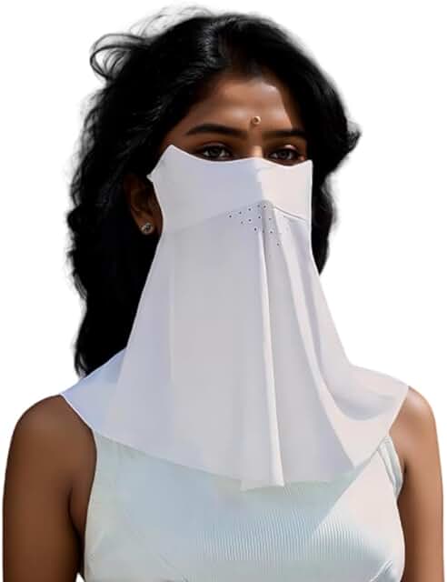 Lightweight breathable UV face mask with ear loops