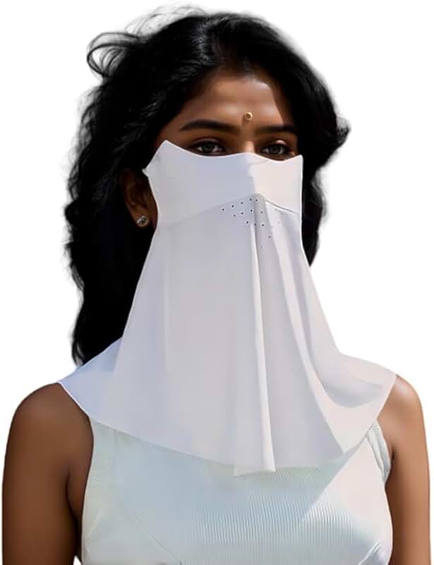 Lightweight breathable UV face mask with ear loops