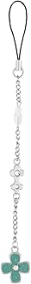 Blue Four Leaf Clover Phone Charm