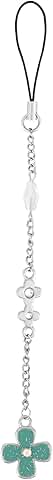 Blue Four Leaf Clover Phone Charm