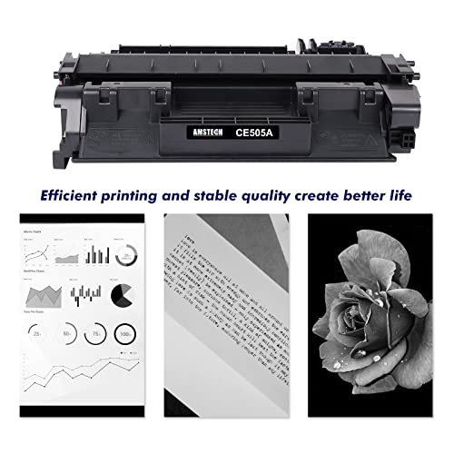 05A CE505A 2 Pack Toner Cartridge CE505D Compatible Replacement for HP CE505A Toner Cartridge for P2035 P2035N P2055DN 2055DN 2035N P2030 P2050 P2055D P2055X Printer Black