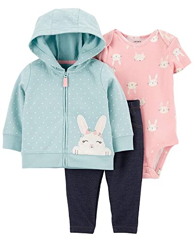 Baby Girls' Cardigan Sets 121g771 (3 Months, Baby Pink Bunny)