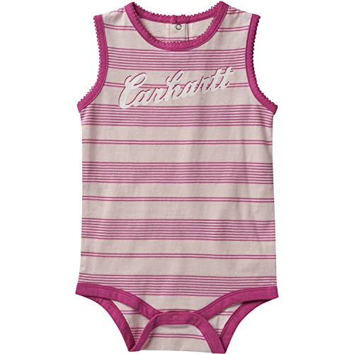 Baby Girls' Stripe Tank Bodysuit, Strawberry Cream, 18 Months