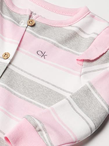 Girls' Coverall, Rose Shadow/Light Gray Heather/White Luster, 3-6 Months