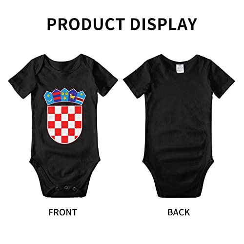 Coat Of Arms Of Croatia Baby Uni  Bodysuit Baby Short Sleeve Shirts Cute Baby Bodysuit.