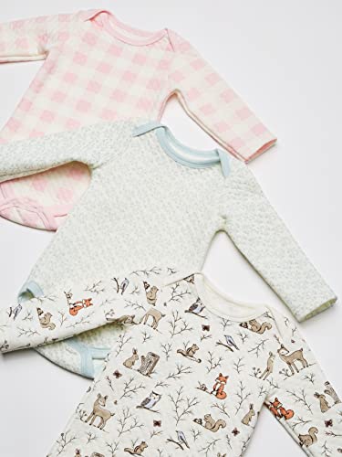 girls Bodysuits  Uni  Quilted Long Sleeve Cotton Bodysuits Enchanted Forest 0 3 Months, Enchanted Forest, 0-3 Months US