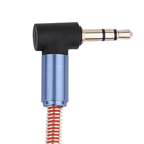 1 Meter 3.5mm Male to Female Headphone Cord L Shaped Right Angle Phone Audio Cable for Computer/Speaker/MP3/MP4/Smaertphone etc.(Red)