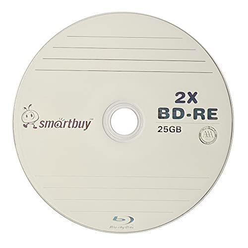 10 Pack 2X 25GB Blue Blu-ray BD-RE Rewritable Branded Logo Blank Bluray Disc