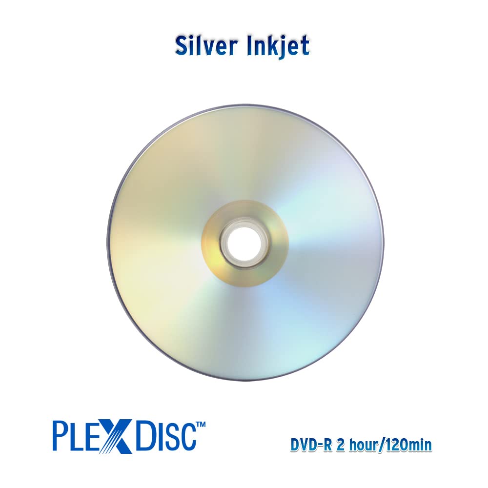 DVD-R 4.7GB 16X Silver Inkjet Printable Surface Hub Printable - 100pk Cake Box (FFP) 632-315-BX, 100 Discs