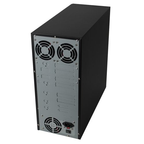 1 to 7 DVD CD Duplicator - Multiple Discs Copier Tower Machine with 24x Premium Writers Burners Drives (Standalone Audio Video Copy Duplication Device Unit)