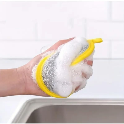 MODAIO-1pc Kitchen Cleaning Sponges for Cutlery Eco-Friendly Anti-Scratch Sponge, Round Sponge Wipe, Clean Sponge After Washing Pot