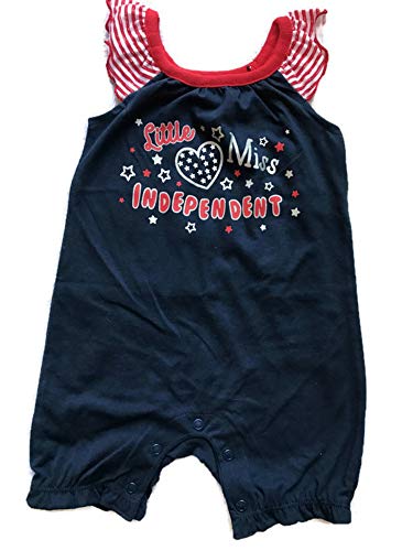 Way To Celebrate Baby Girls Little Miss Independent Romper (0-3 Months) Blue