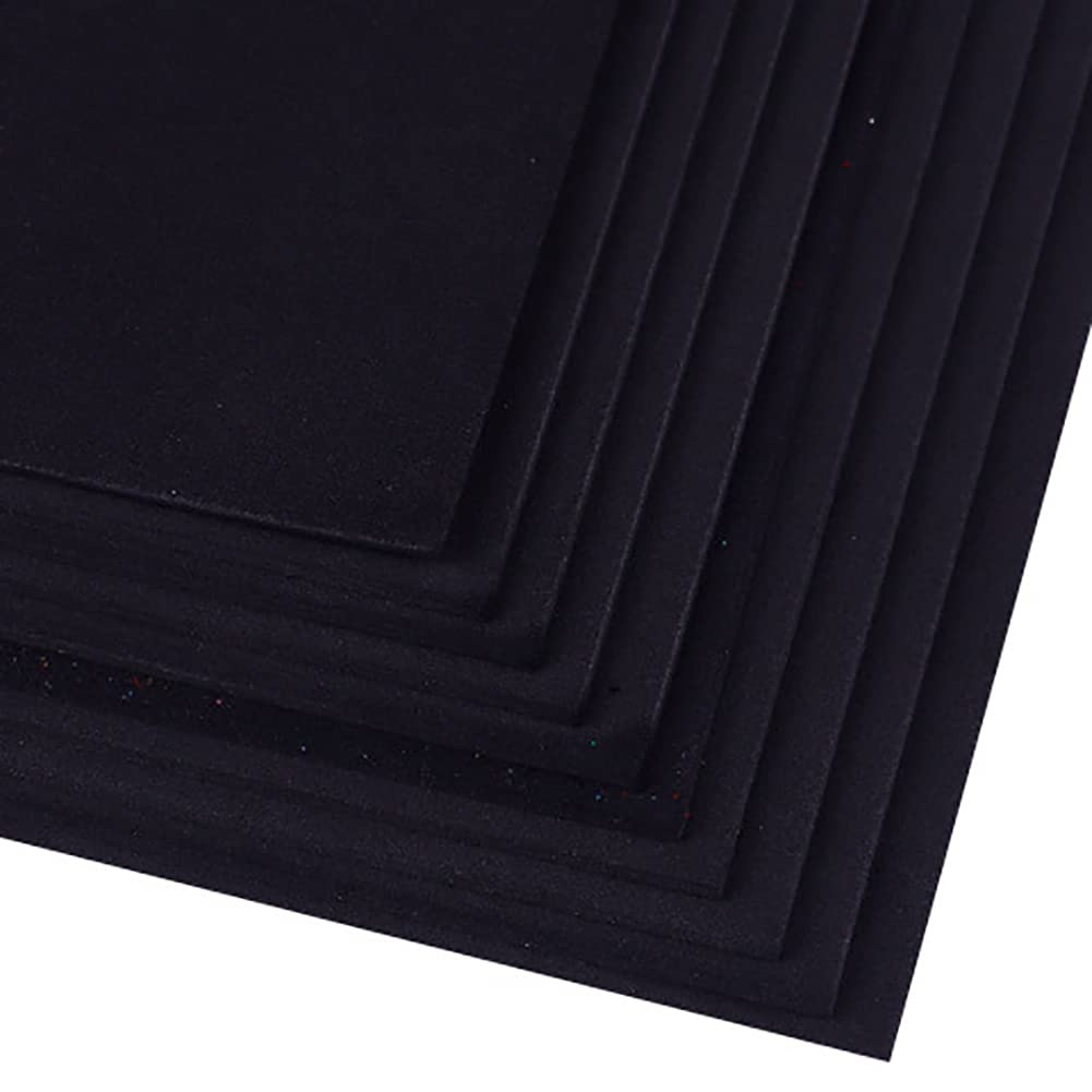 10-Pack 2mm Thick Black Foam Sheets 20x30cm