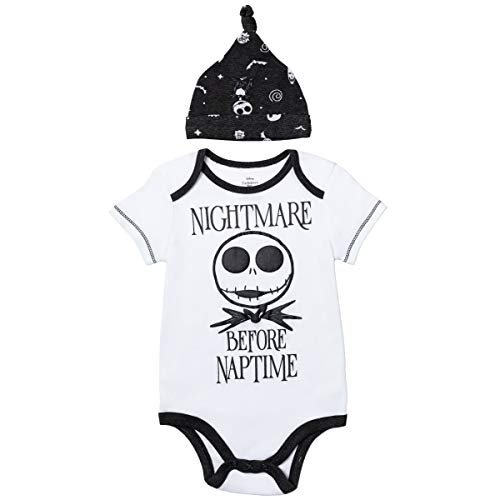 Nightmare Before     Baby Boys Short Sleeve Bodysuit Pants and Hat 3 Piece Outfit Set 6-9 Months