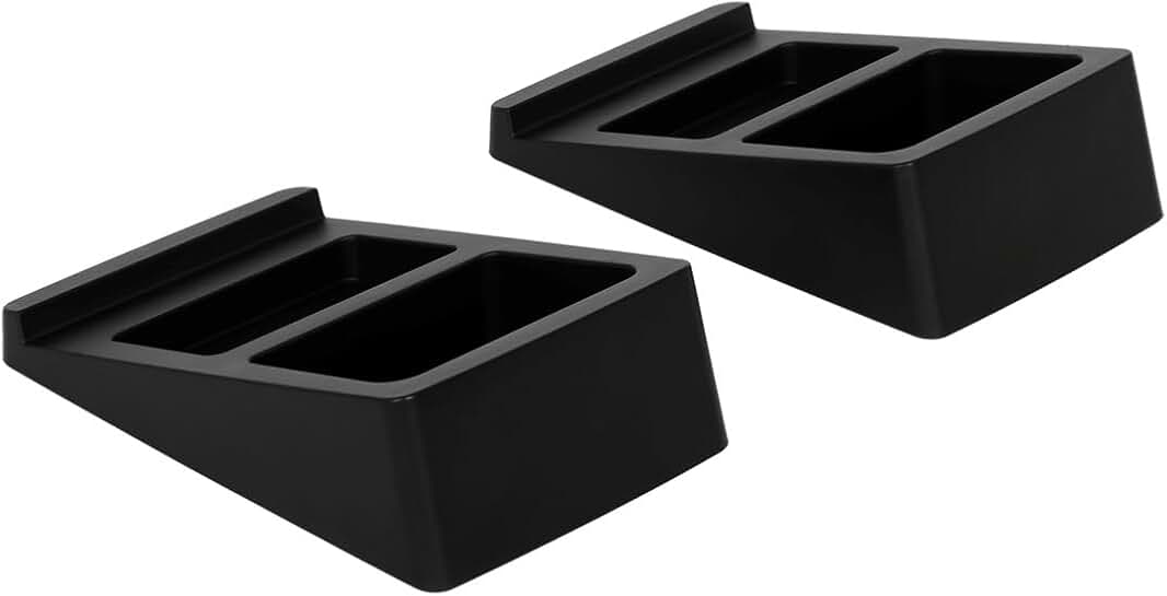 Tilted wedge speaker stands for medium speakers, black