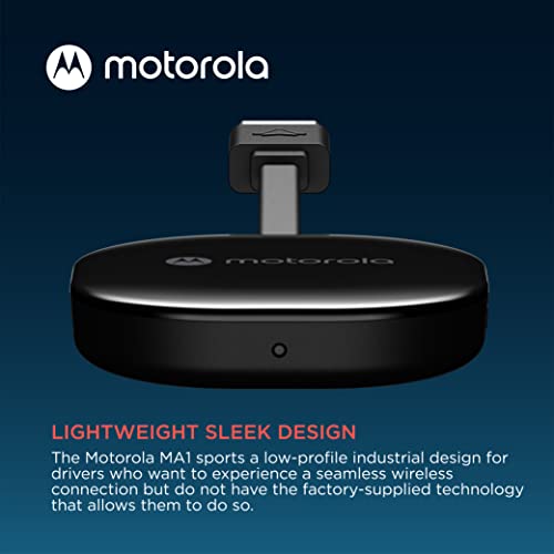 MA1 Wireless Android Auto Car Adapter - Instant Connection from Smartphone to Car Screen with Easy Setup - Direct Plug-in USB Adapter - Secure Gel Pad Included