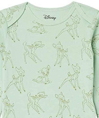 Disney | Marvel | Star Wars | Princess Long-Sleeve Bodysuits Baby Girls, Pack of 5, Bambi Nature,
