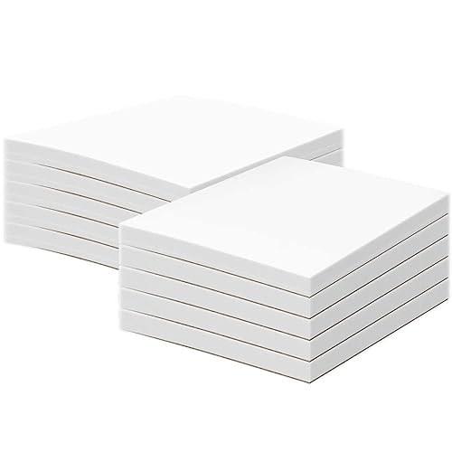 Set of 10 blank white memo pads, 5x7 inches