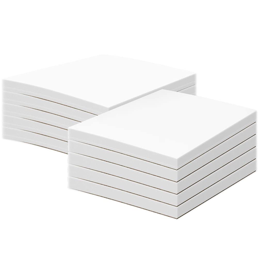 Set of 10 blank white memo pads, 5x7 inches