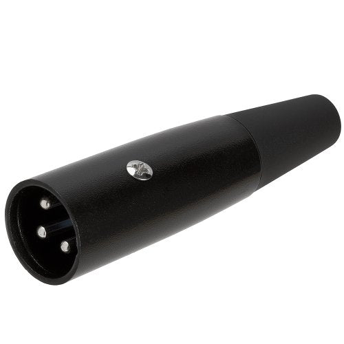 '- XLR Compact 3-Pin Male Jack Microphone Connector, MIC Speaker, Metal Audio Cable for Headset, Amplifiers, Mixers, Electric Drums, Mic Speaker - Black