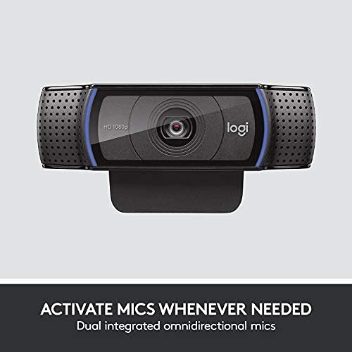 C920e HD 1080p Mic-Enabled Webcam, for Zoom, Microsoft Teams compatible, TAA Compliant