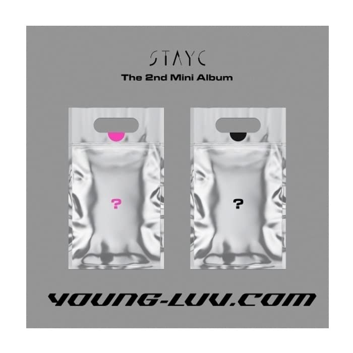 STAYC Young-LUV2nd Mini Album 2 Version Set CD+1p Folding Poster On Pack+1p Wide Polaroid+1p PhotoCard+1p Fragrance Card+1p Lettering Tattoo Sticker+1p AR Card+Tracking Kpop Sealed