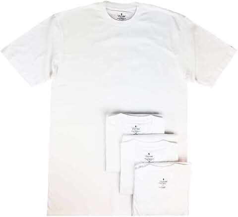 Men's Tall Heavy Cotton Short Sleeve Crew Neck Undershirt, 4 Pack