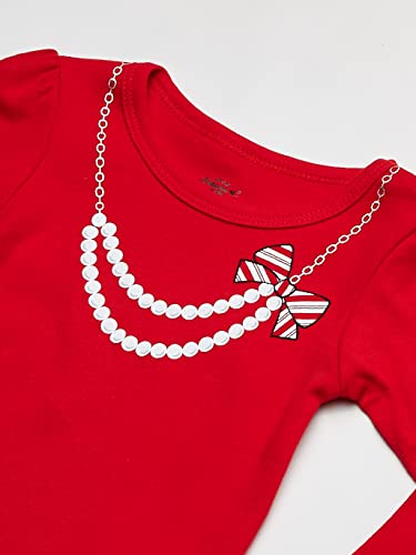 Uni  Baby Cotton Bodysuit and Pant Set, Candy Cane Cutie, 3-6 Months