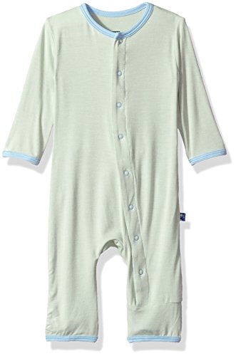 Kic Kee  uni  baby Fitted Applique Coverall Romper, Aloe Hello World,   US