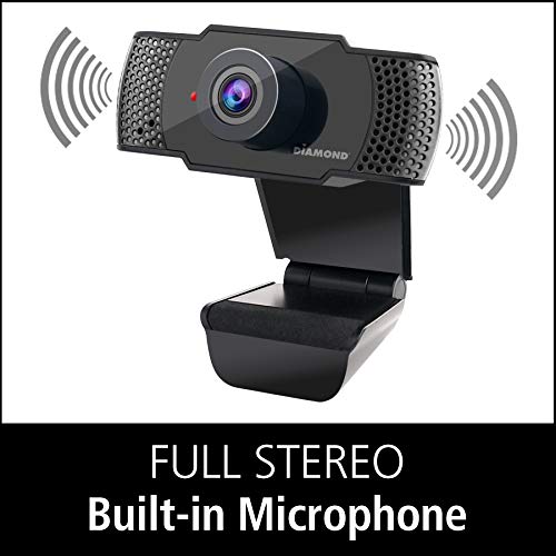 Webcam with Microphone, USB Full HD 1080P Webcam for Desktop & Laptop, Live Streaming HD Video & Audio,Wide View Angle for Video Conferencing, Zoom, Whatsapp, WeChat, Facebook. Plug&Play.