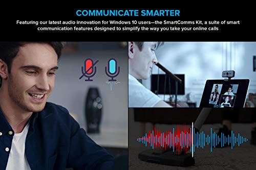 Live! Cam Sync 1080p V2 Full HD Wide-Angle USB Webcam with Auto Mute and Noise Cancellation for Video Calls, Improved Dual Built-in Mic, Privacy Lens Cap, Universal Tripod Mount
