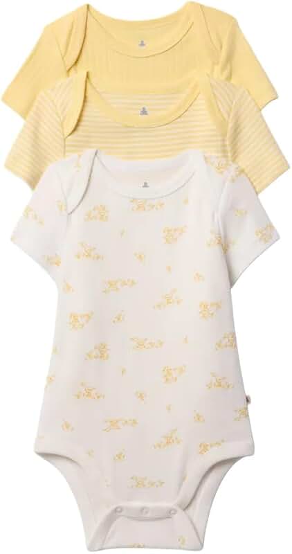 Three-Pack of Short Sleeve Baby Bodysuits