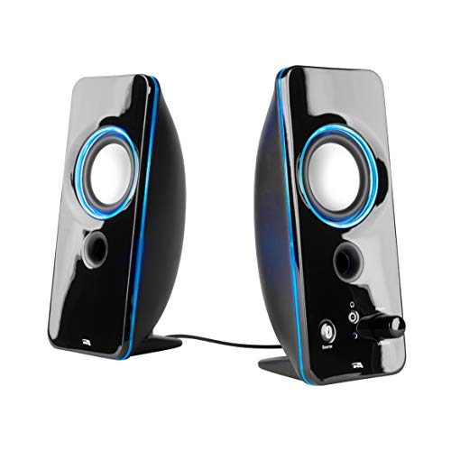 2.0 Color Changing Desktop Speaker System with Bluetooth Home Audio for Laptop, PC Computer, Tablet, and Smartphones (CA-SP29BT)