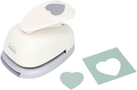 1.5-inch scalloped heart craft punch for paper and scrapbooking